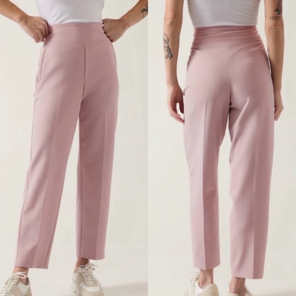 Athleta Pants - Athleta Endless High Rise Light Pink Trousers like new sz 6